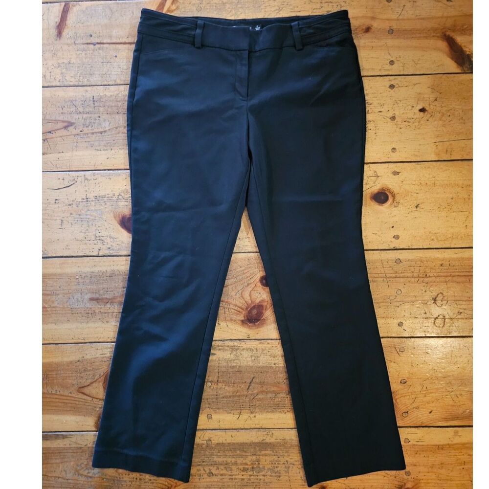 New York & Company 7th Ave Black Dress Pants Size 12 Average Straight Leg